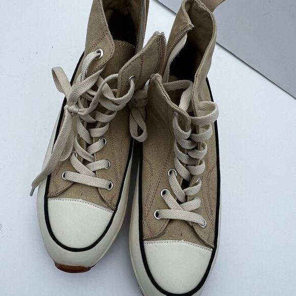 Mimi hi-top, side zipper, fashion shoes, tan color women's size 9 - Picture 2 of 9